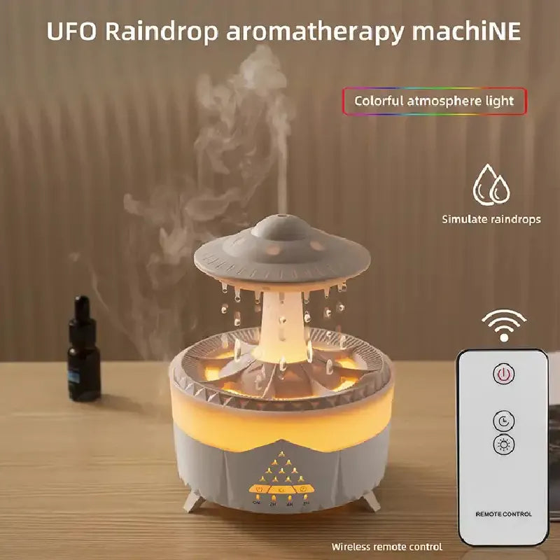 UFO Rain Cloud Smart Air Humidifier With 7 Colors LED Lamp