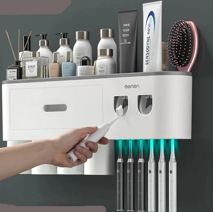 Magnetic Adsorption Inverted Toothbrush Holder