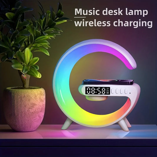 Multifunction Wireless Charger Pad Stand With Speaker And Night Light