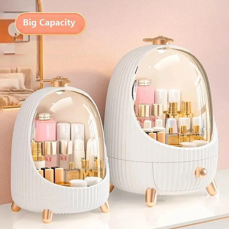 Egg Shaped Cosmetic Box with LED Lamp